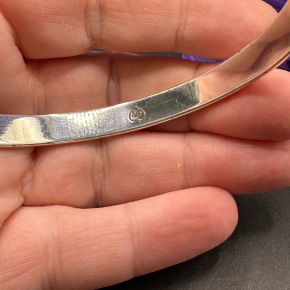 Brighton Bangle Dance Sing Follow Reach Quotes Silver Clear Crystals Bracelet - Picture 7 of 9